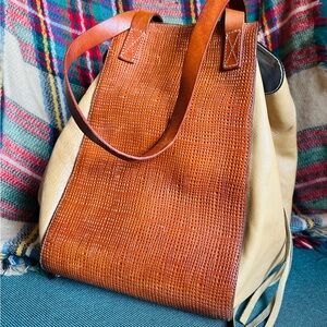 Stylish Tan and Cream Women's Bag